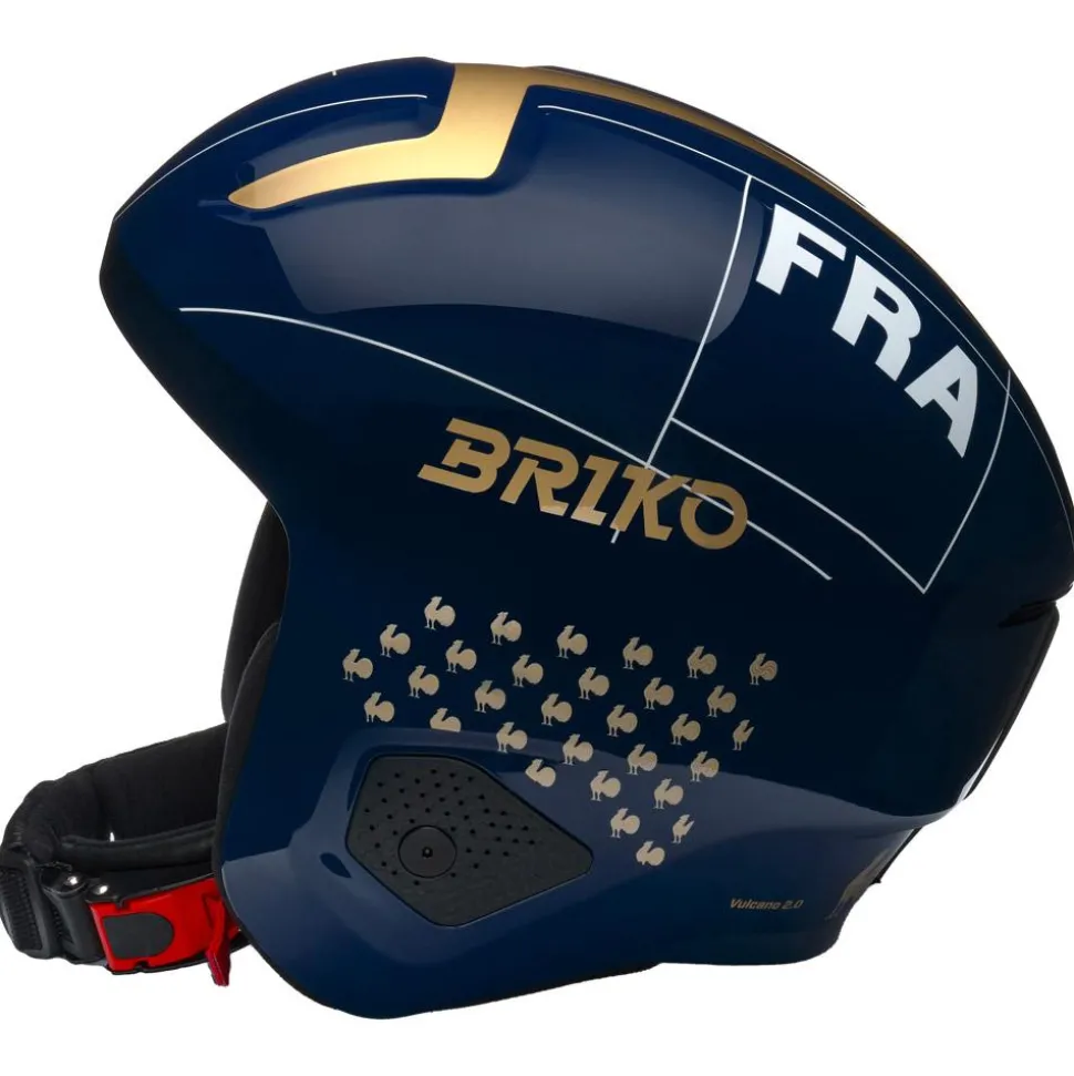 Casque Briko Vulcano 2.0 France Shiny Tangaroa Blue Gold White