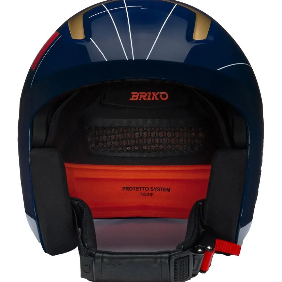 Casque Briko Vulcano 2.0 France Shiny Tangaroa Blue Gold White