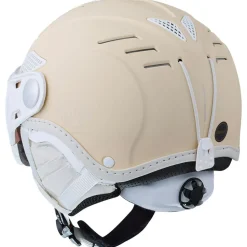 Casque visière Cairn Helios Leather Evolight Nxt Mat Cream