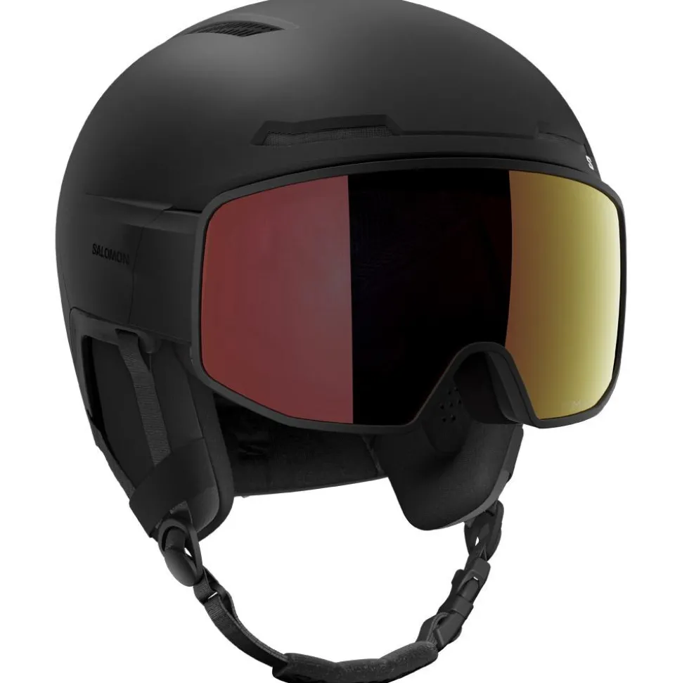 Casque visière Salomon Driver Pro Sigma Photo Mips Black Poppy Red