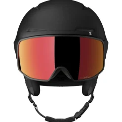 Casque visière Salomon Driver Pro Sigma Photo Mips Black Poppy Red