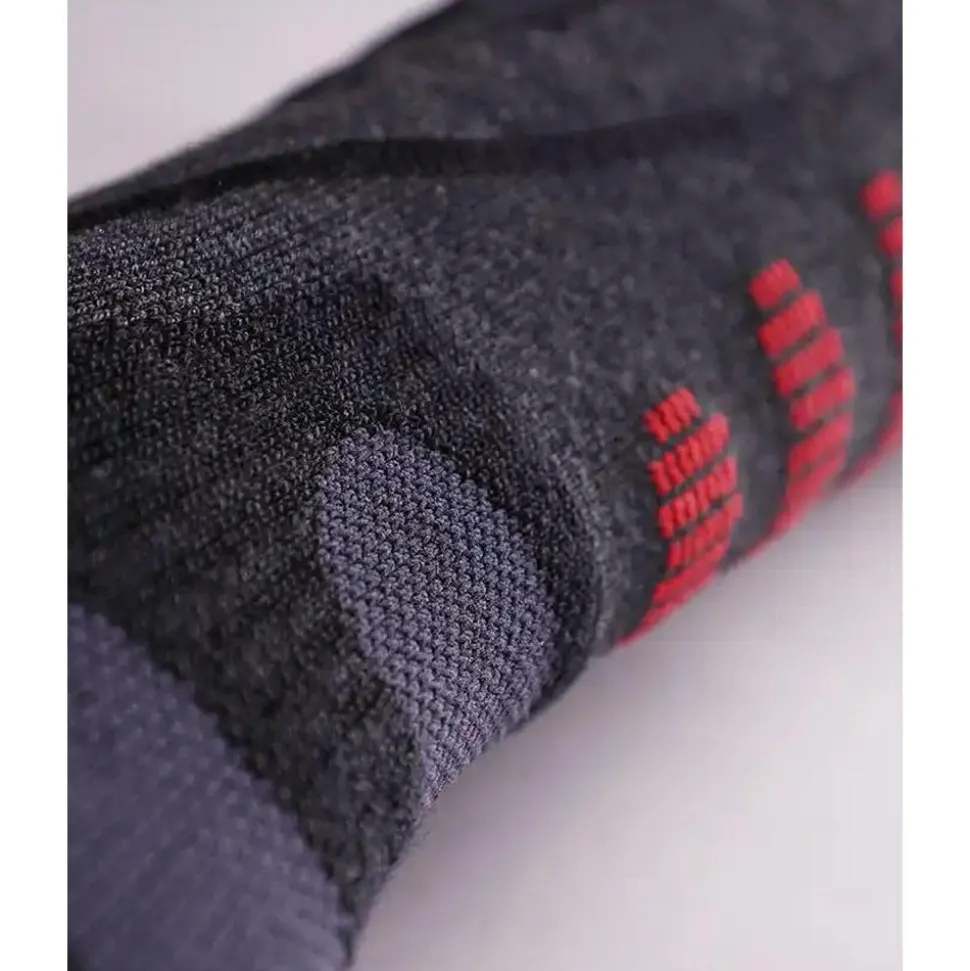 Chauffage pied Lenz Heat Sock 5.1 Toe Cap Regular Fit Anthracite Rouge