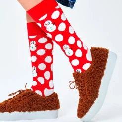 Chaussettes Happy Socks Big Dot Snowman Rouge