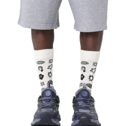 Chaussettes Happy Socks Crew Socks Techy White