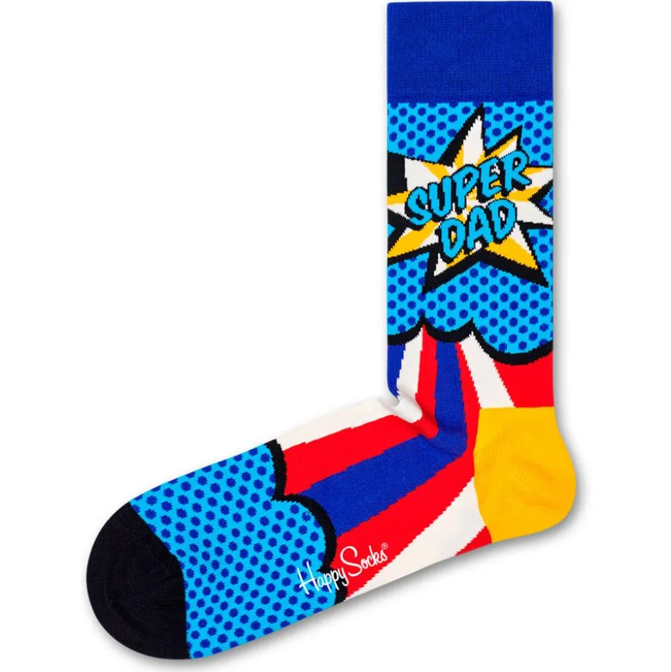 Chaussettes Happy Socks Super Mom & Dad Bleu