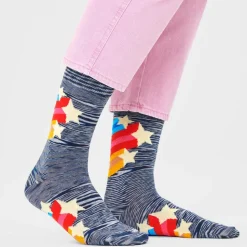 Chaussettes Happy Socks Shooting Stars Noir Blanc