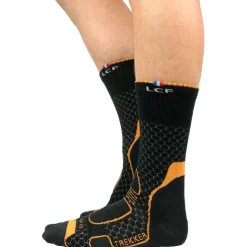 Chaussettes La Chaussette de France Trekker High Noir Orange