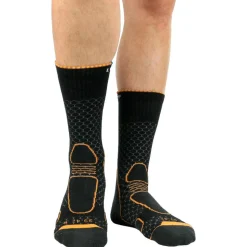 Chaussettes La Chaussette de France Trekker High Noir Orange