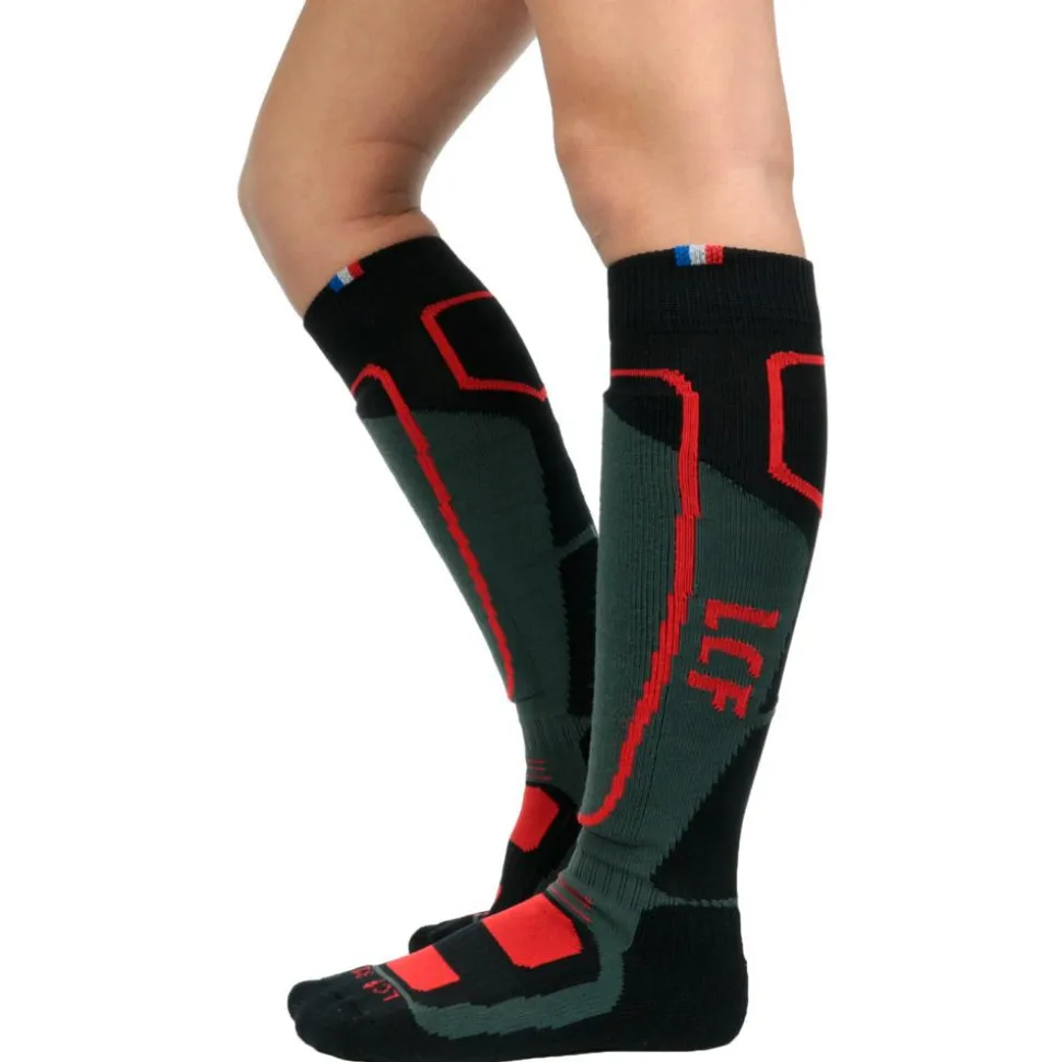 Chaussettes La Chaussette de France Grom's Noir Rouge