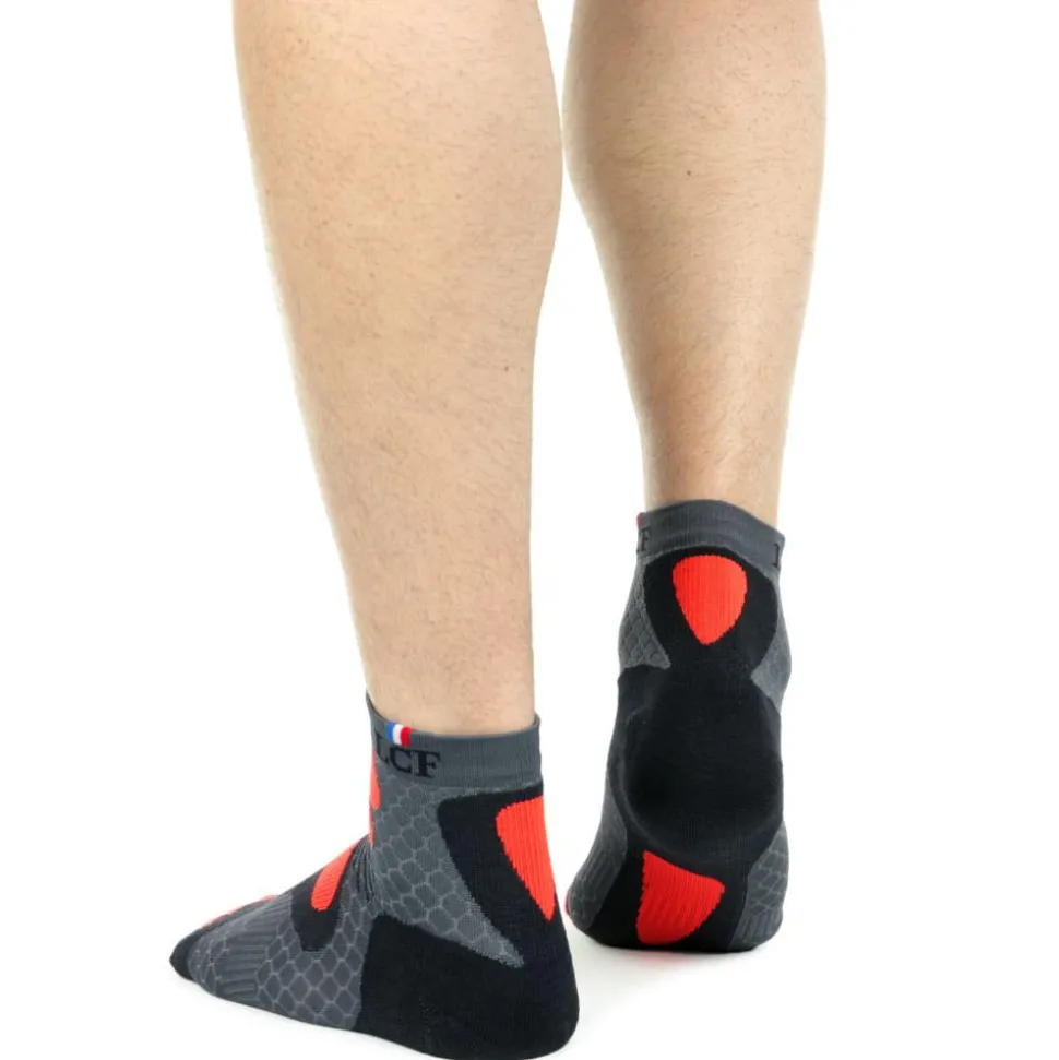 Chaussettes La Chaussette de France Nepal Gris Rouge
