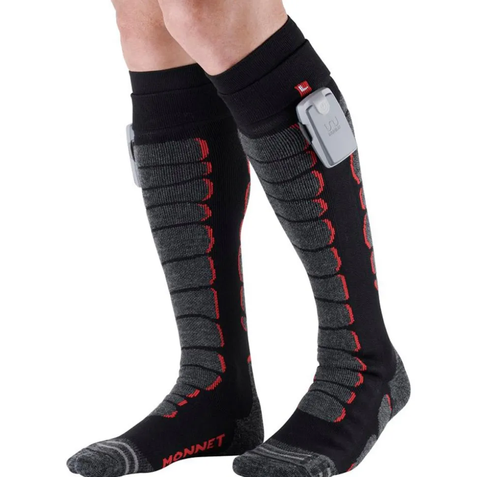 Chaussettes Monnet Heatprotech Socks Noir Rouge