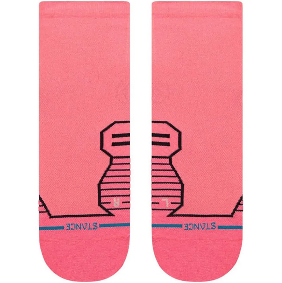 Chaussettes Stance Perf Run Womens Quarter Ultralight Cushion Sock Variegated Pink