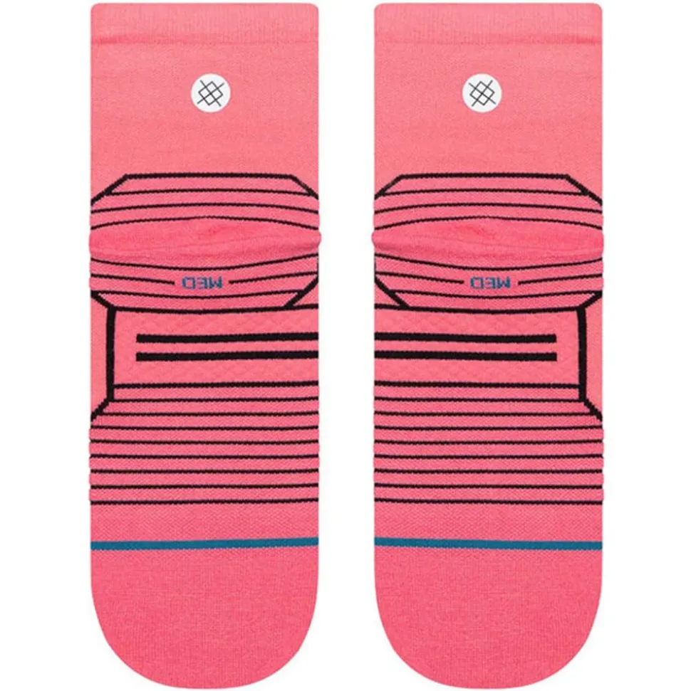 Chaussettes Stance Perf Run Womens Quarter Ultralight Cushion Sock Variegated Pink