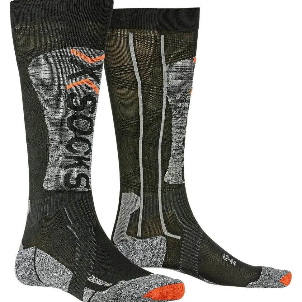 Chaussettes X Socks Ski Energizer Light 4.0 Black Stone Grey Melange