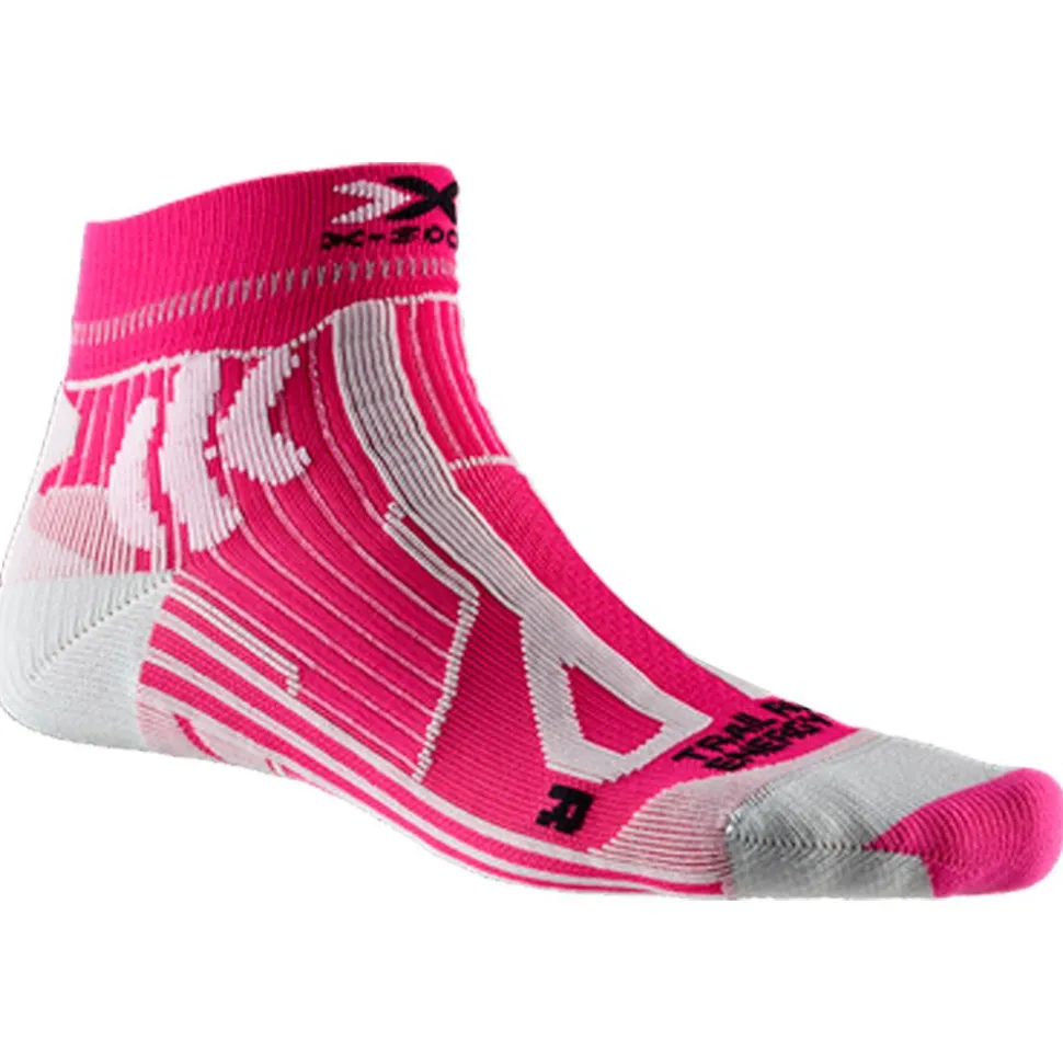 Chaussettes X Socks Trail Run Energy Women Flamingo Pink Pearl Grey