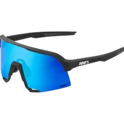Lunettes de soleil 100% S3 Matte Black Hiper Blue Multilayer Mirror Lens