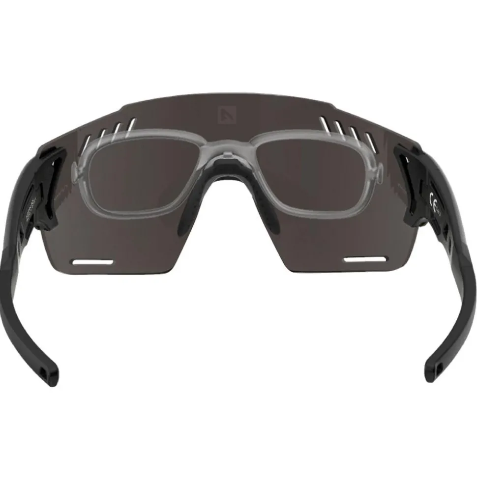 Lunettes de soleil AZR Aspin Rx Noire Mate Multicouche Rouge