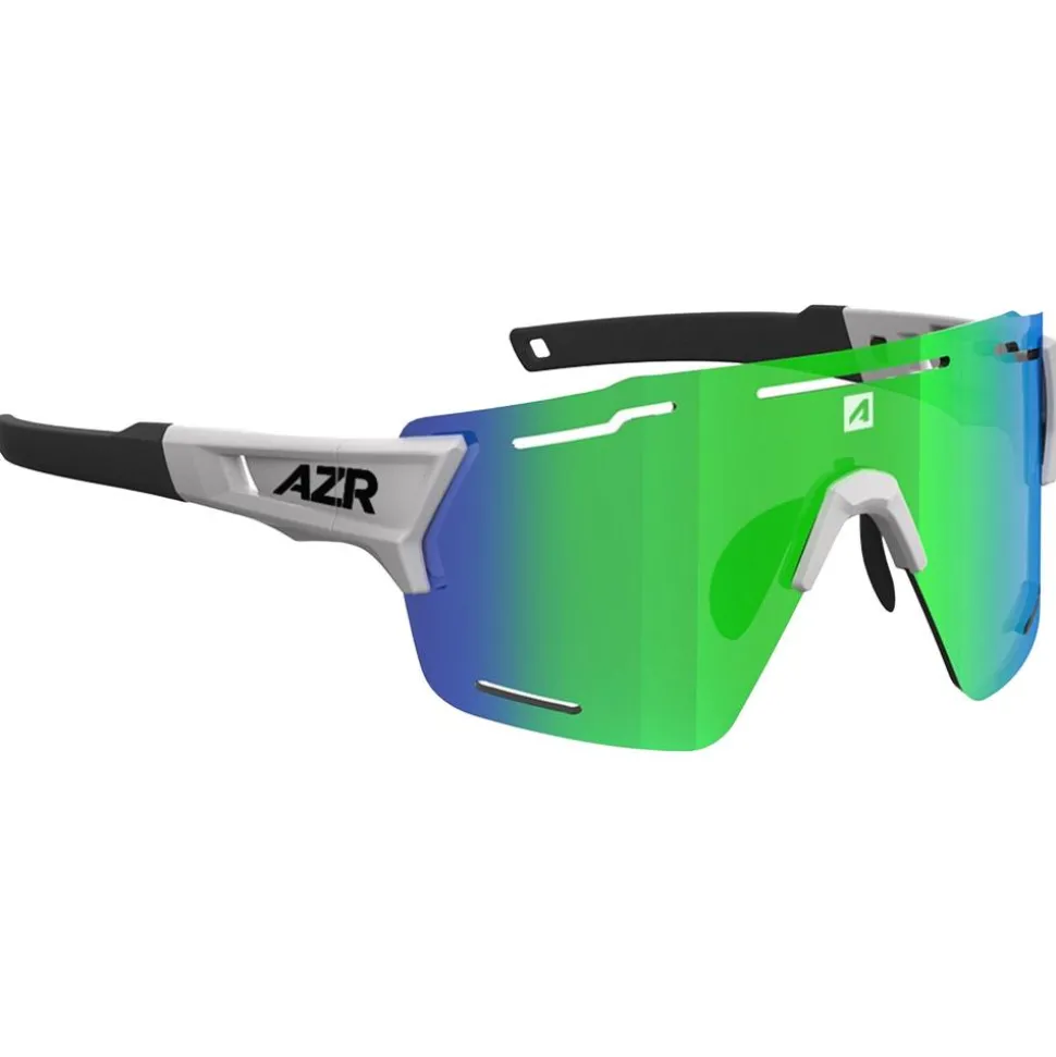 Lunettes de soleil AZR Aspin 2 Rx Blanche Mate Noir Multicouche Vert