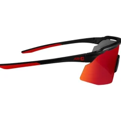 Lunettes de soleil AZR Coffret Iseran Noire Mate Rouge Multicouche Rouge + Incolore
