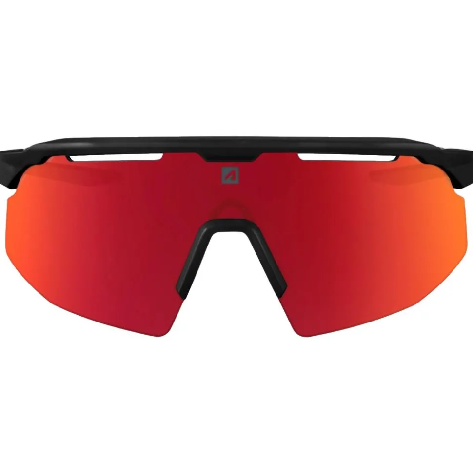 Lunettes de soleil AZR Coffret Iseran Noire Mate Rouge Multicouche Rouge + Incolore