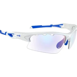 Lunettes de soleil AZR Huez Blanche Vernie Bleue Photochromique Bleue