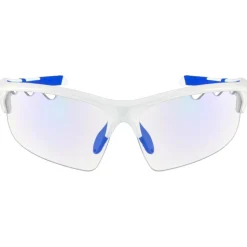 Lunettes de soleil AZR Huez Blanche Vernie Bleue Photochromique Bleue