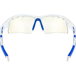 Lunettes de soleil AZR Huez Blanche Vernie Bleue Photochromique Bleue