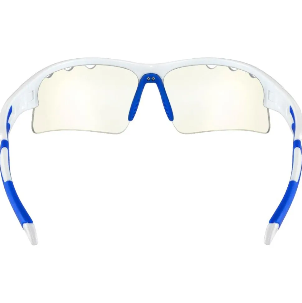 Lunettes de soleil AZR Huez Blanche Vernie Bleue Photochromique Bleue