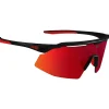 Lunettes de soleil AZR Iseran Noire Mate Rouge Multicouche Rouge