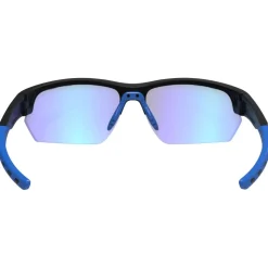 Lunettes de soleil AZR Izoard Noire Mate Bleue Photochromique Irisé Bleu