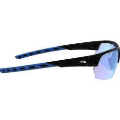 Lunettes de soleil AZR Izoard Noire Mate Bleue Photochromique Irisé Bleu