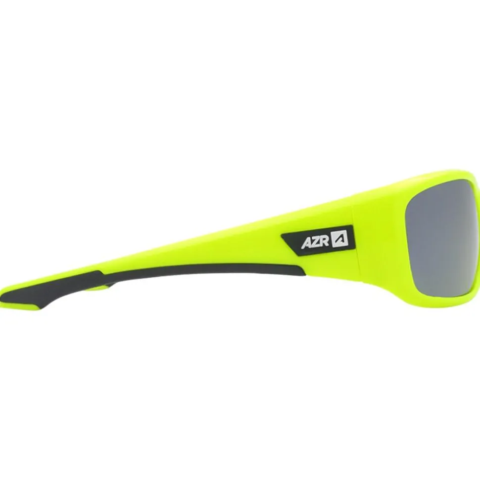 Lunettes de soleil AZR Nouméa Jaune Fluo Gris Miroir Polarized