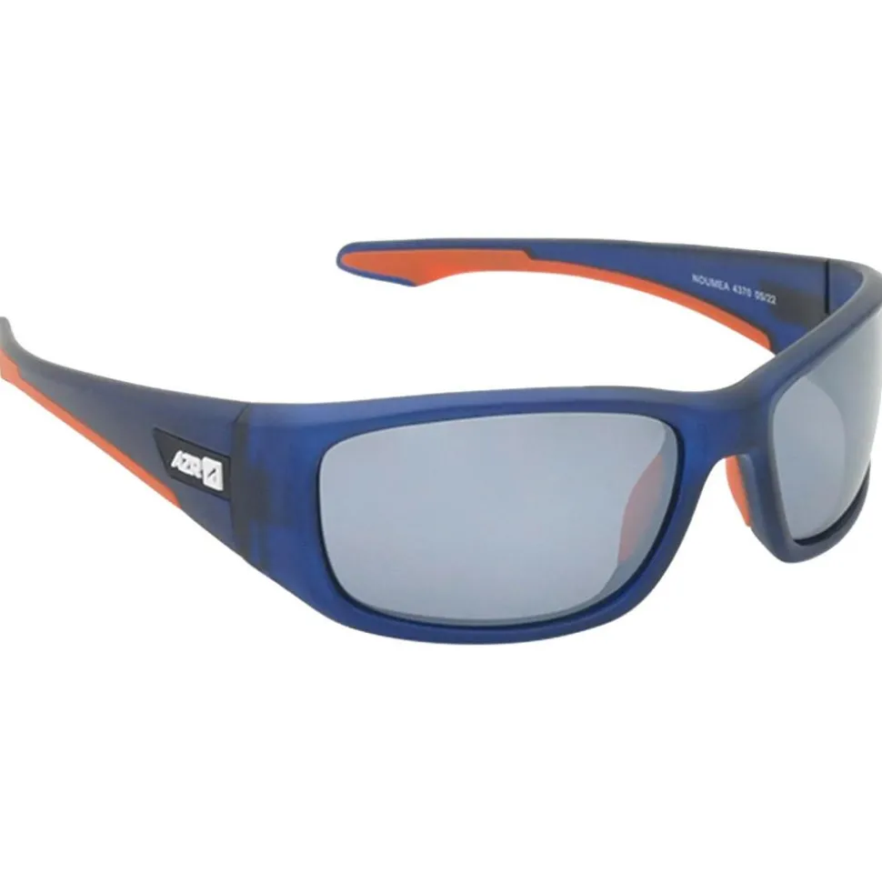 Lunettes de soleil AZR Nouméa Mat Bleu Crystal Gris Miroir Polarized