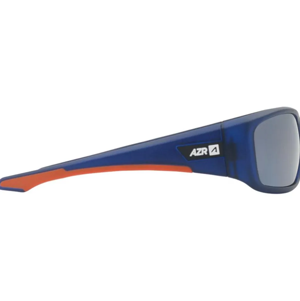 Lunettes de soleil AZR Nouméa Mat Bleu Crystal Gris Miroir Polarized