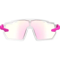 Lunettes de soleil AZR Pro Race Jr Rx Blanche Rose Vernie Photochromique Irisé Rose