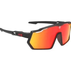 Lunettes de soleil AZR Pro Race Jr Rx Noire Mate Multicouche Rouge