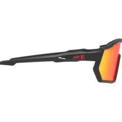Lunettes de soleil AZR Pro Race Jr Rx Noire Mate Multicouche Rouge