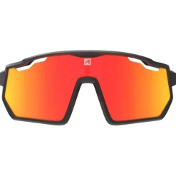 Lunettes de soleil AZR Pro Race Jr Rx Noire Mate Multicouche Rouge