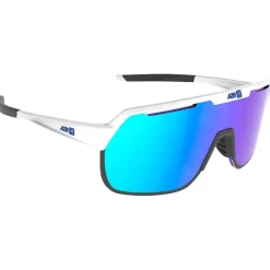 Lunettes de soleil AZR Victory Rx Blanche Vernie Photochromique Irisé Bleu