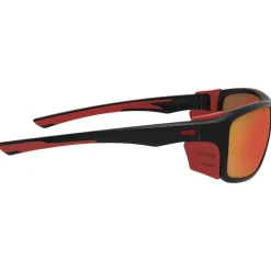 Lunettes de soleil AZR Voyager Noire Mate Rouge Multicouche Rouge