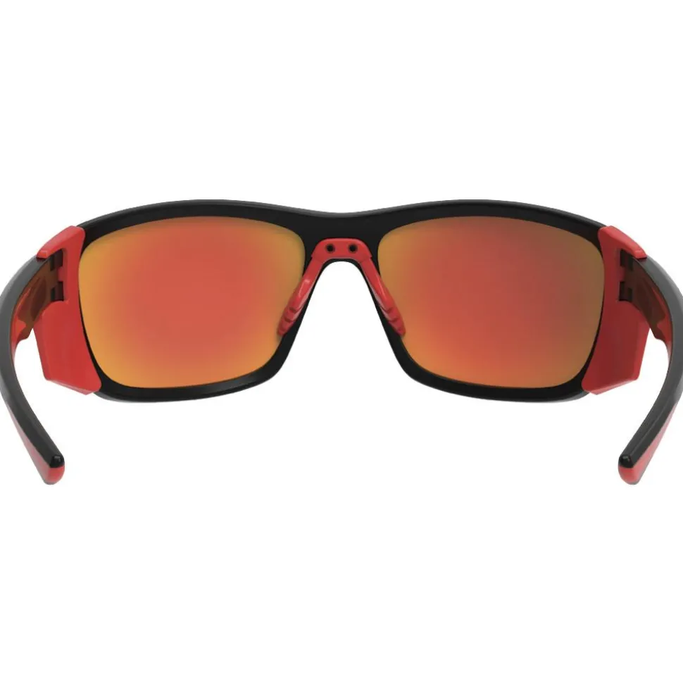 Lunettes de soleil AZR Voyager Noire Mate Rouge Multicouche Rouge