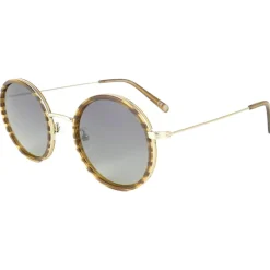Lunettes de soleil Binocle Eyewear Amsterdam Silver Ecaille Bois Gradient Grey Polarized