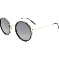 Lunettes de soleil Binocle Eyewear Amsterdam Or Brillant Noir Gradient Grey Polarized