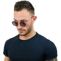 Lunettes de soleil Binocle Eyewear Amsterdam Or Brillant Noir Gradient Grey Polarized