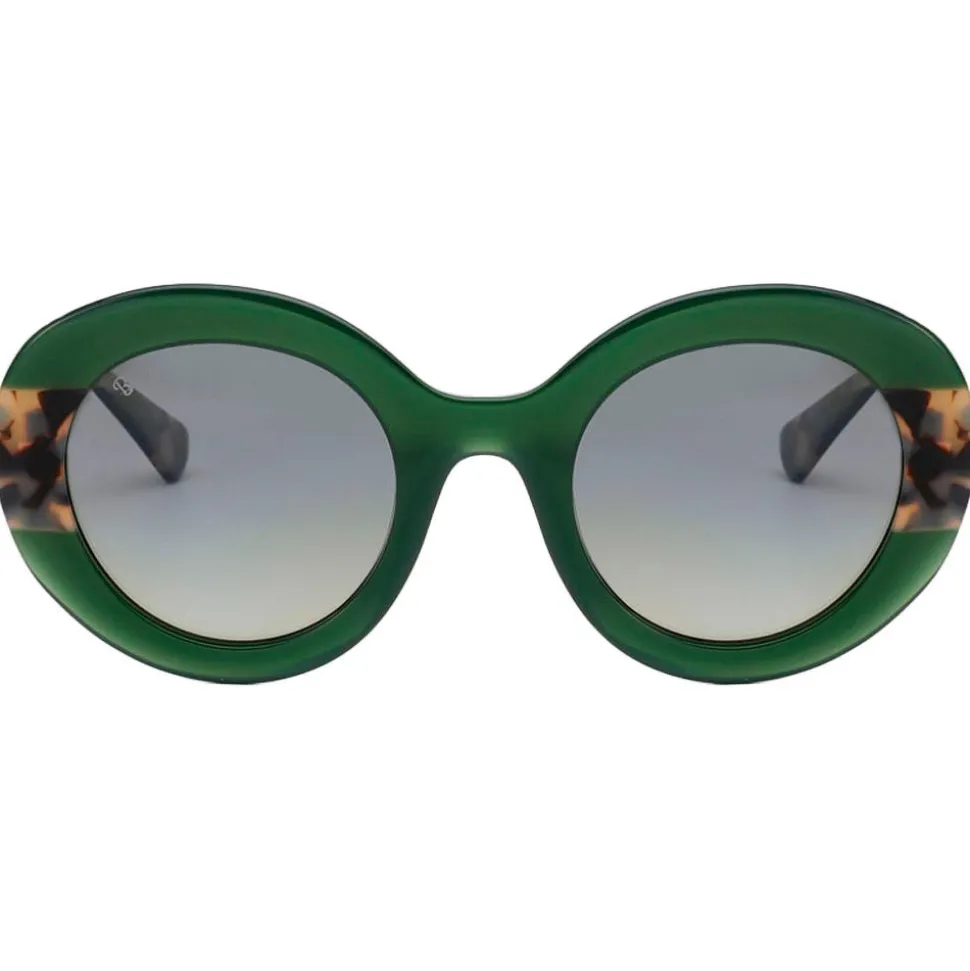 Lunettes de soleil Binocle Eyewear Bianca Shiny Tortoise Tokyo Kaki Gradient Grey Polarized