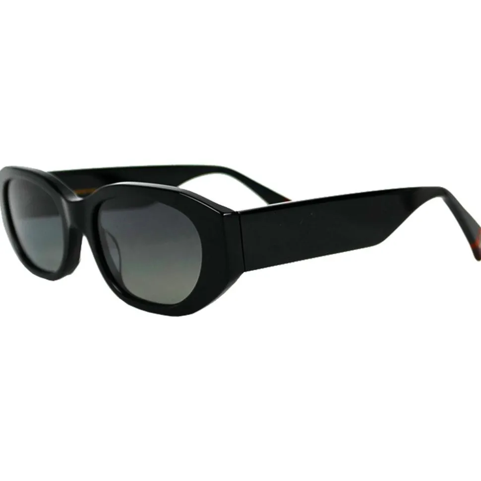 Lunettes de soleil Binocle Eyewear Lena Shiny Black Gradient Grey Polarized