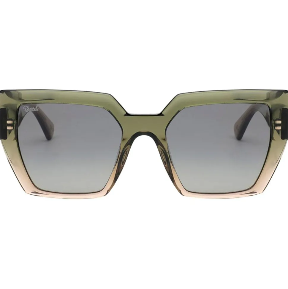 Lunettes de soleil Binocle Eyewear Victoria Shiny Gradient Kaki Brown Gradient Grey Polarized