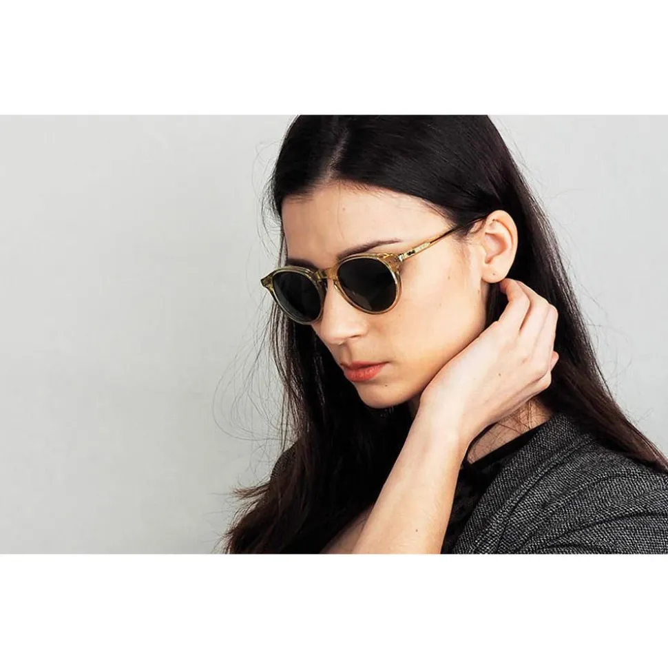 Lunettes de soleil Binocle Eyewear California Champagne Green Polarized