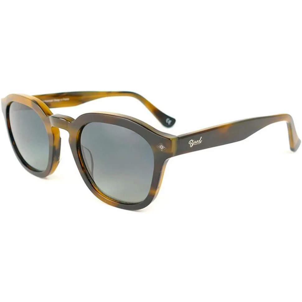 Lunettes de soleil Binocle Eyewear James Shiny Wood Tortoise Gradient Grey Polarized
