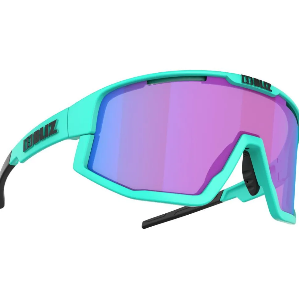Lunettes de soleil Bliz Fusion Nano Optics Nordic Light Matt Turquoise Begonia Violet Blue Mirror